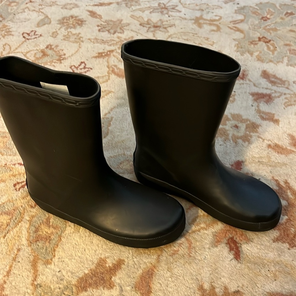 Kid’s Rain Boots Galoshes - SPORTO Black Size 2